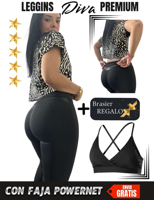 LEGGIS DE LUJO DIVA  LEVANTA GLUTEOS + BRASIER